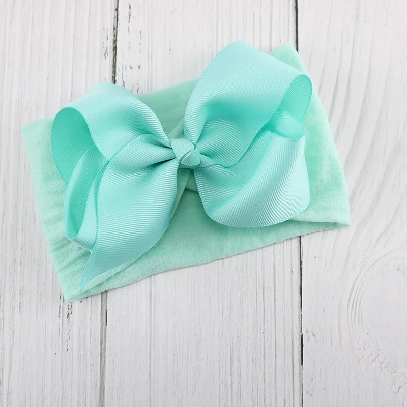 2021 hot style selling wholesale children monochrome wash hair band  high comfortable soft child baby nylon headband