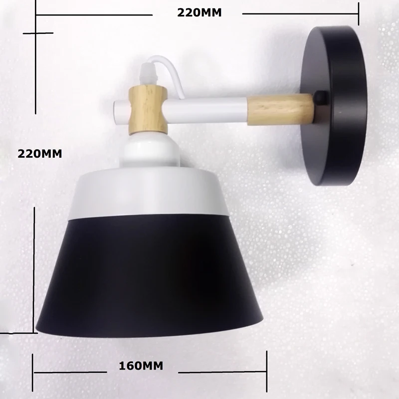 Decorative Simple Black and White Creative Wall lamp for Bedroom