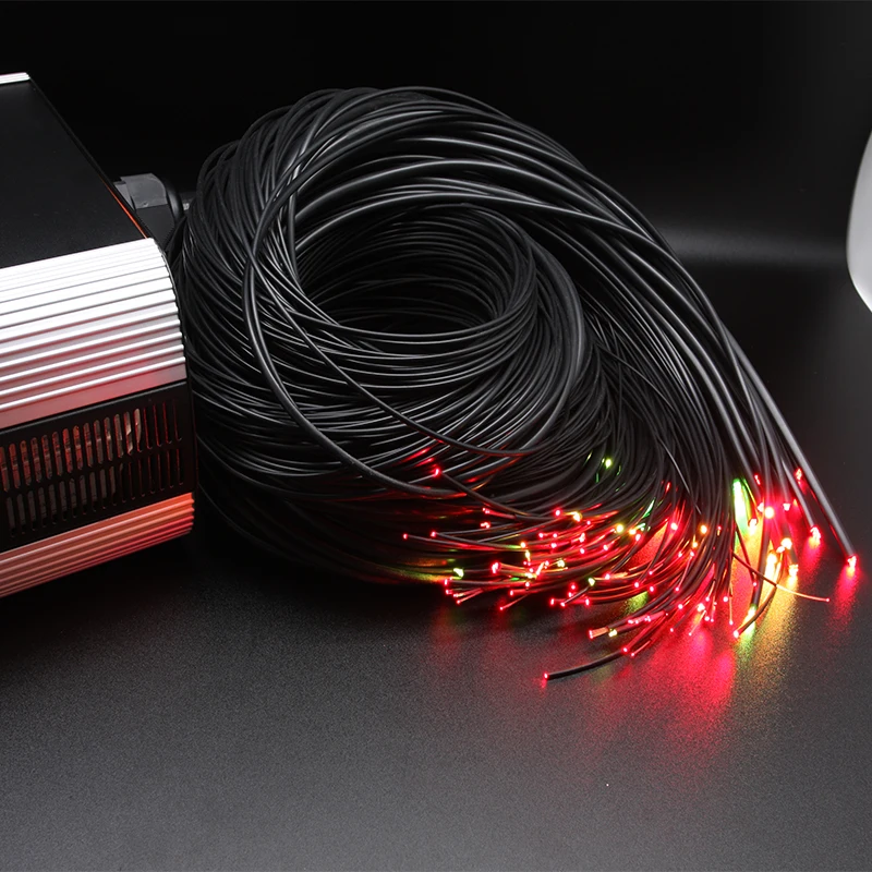 
Chinese manufacturer fiber optic light with black jacket for swimming pool star sky effect decoration 