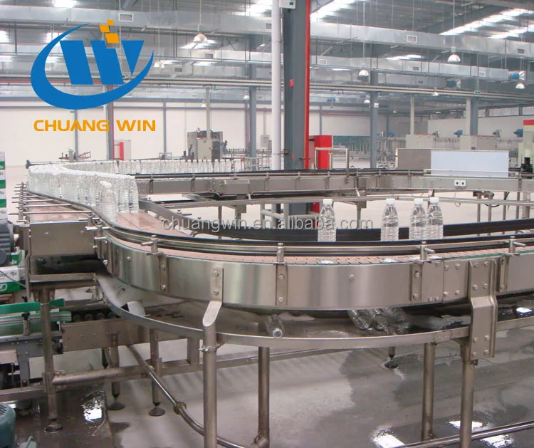 China conveying equipment belt conveyor used for mineral water bottle transfer