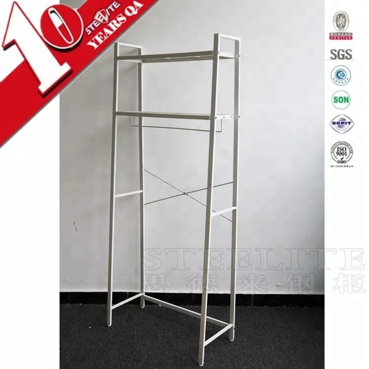 
Spacesaver Metal Frame Storage Organizer Rack Freestanding Bathroom Over Toilet/Washer Shelf 