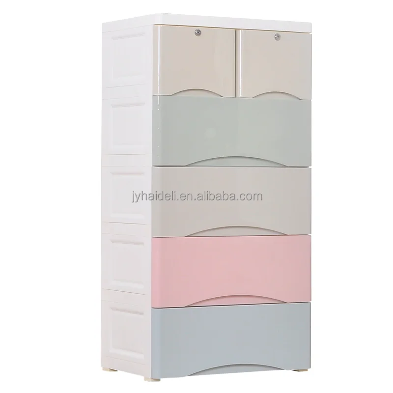 
Movable 4 tier Colorful plastic drawer cabinet 