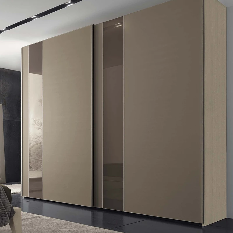 Professional laminate color combinations wardrobe with mirror