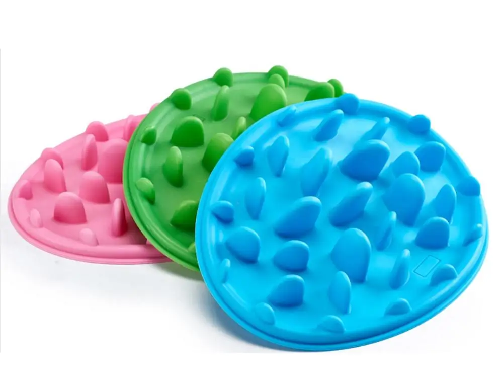 Portable Silicone Slow Feeder Dog Bowl Lick Pad Reduce Weight Anti Choke Interactive Feeding Bowl for Small Medium Dogs and Cats
