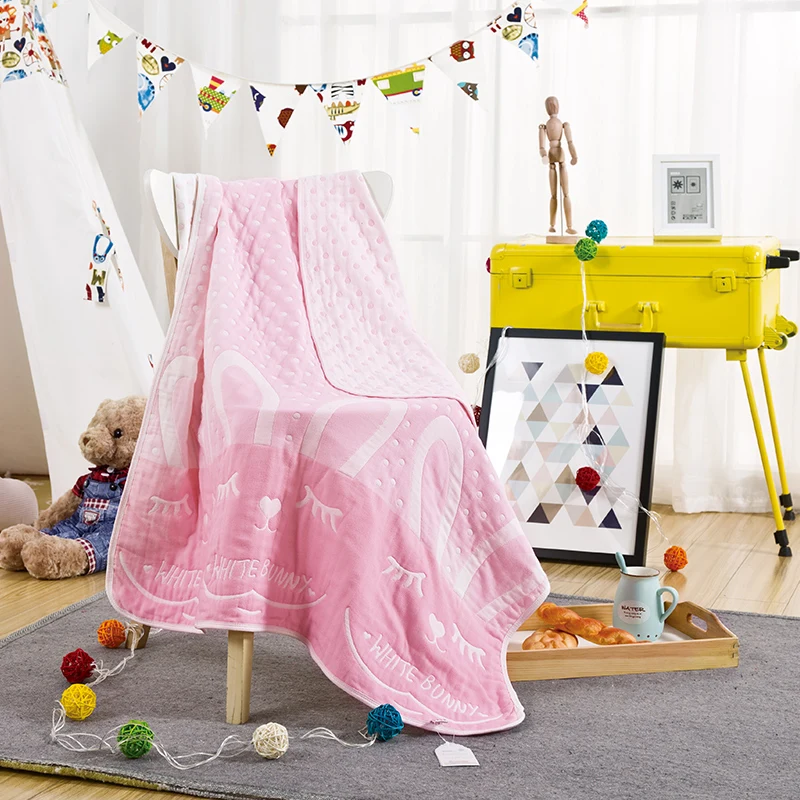 
100% cotton bath 5 layers gauze cotton baby blanket 