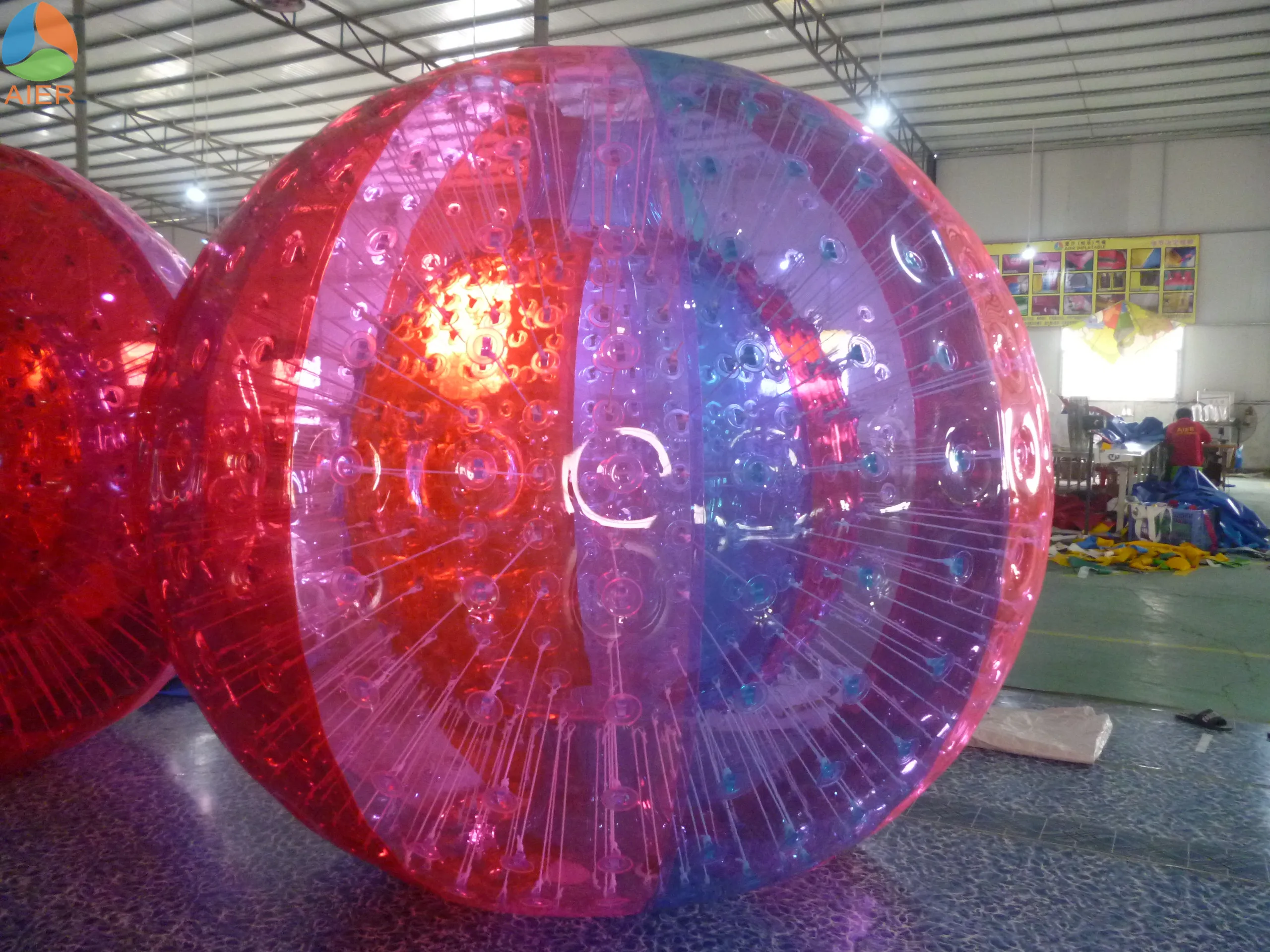 Outdoor game colorful zorb ball inflatable human balloon toys for grassland