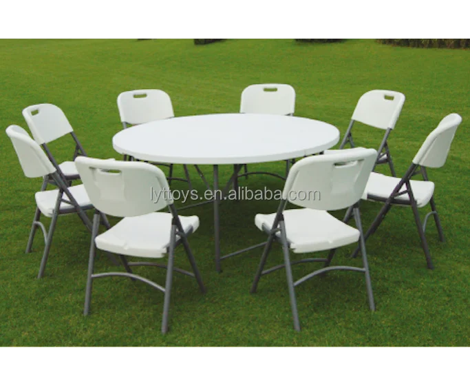 Outdoor Picnic Dining Table Plastic Folding Dining Table Modern for Wedding