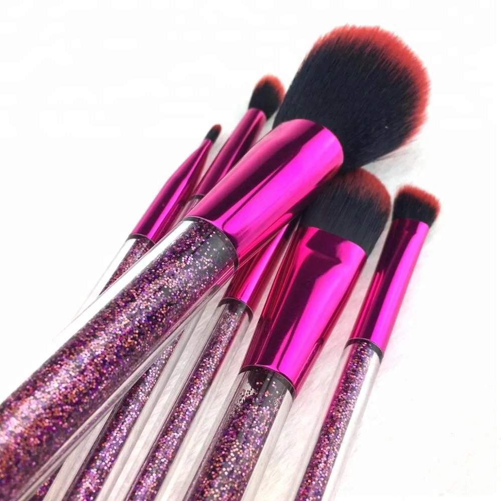 eco friendly glitter empty blingy black purple purple glitter girls crown vegan natural purple magnet make up brushes