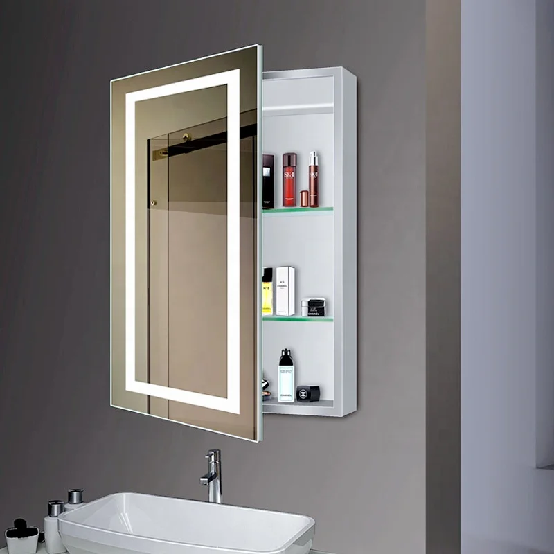 frameless fogless bathroom smart led mirror for hotel