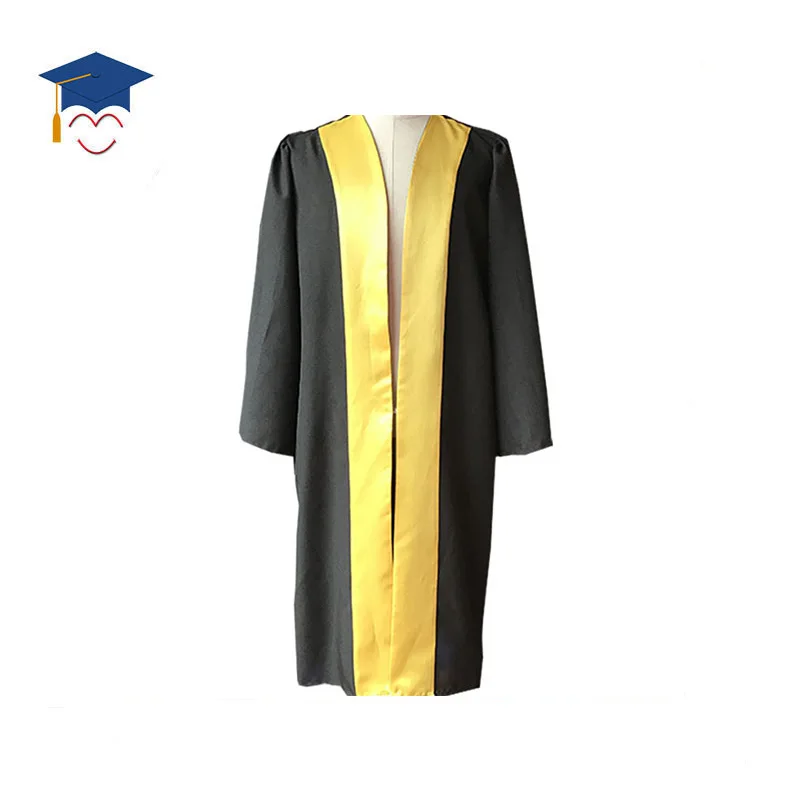 Wholesale Custom UK  Matte Graduation Gown Color Stitching