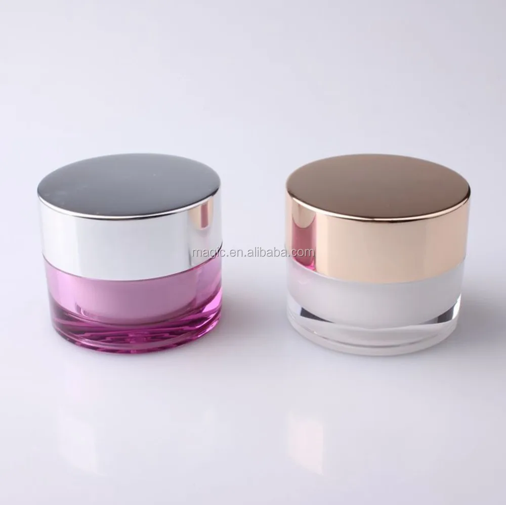 15g 30g 50g Double Wall Luxury  Plastic Container Cosmetic Cream Jar