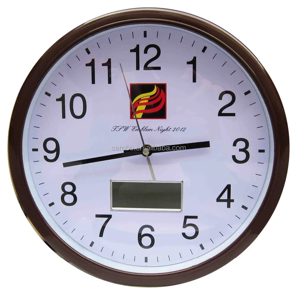 Analog LCD Wall Clock with Digital date