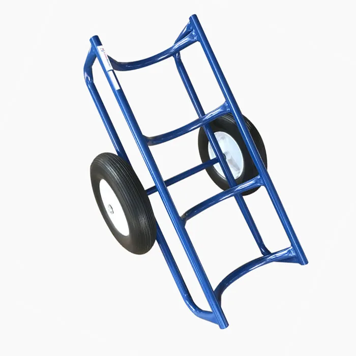 Heavy Duty Mover oil drum Trolley storage with big pneumatic wheels frame steel cylinder cart 500kg