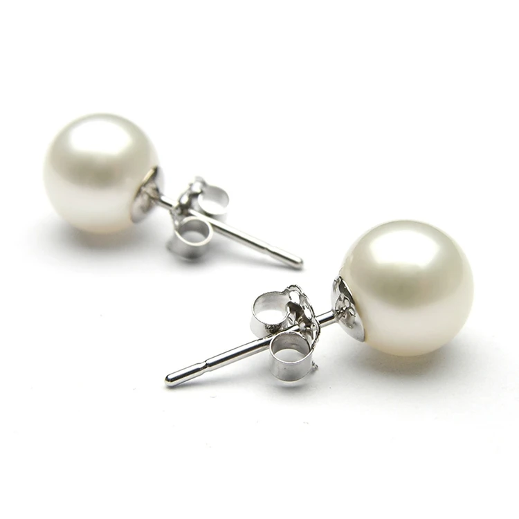 simple vintage freshwater pearl new model stud earring