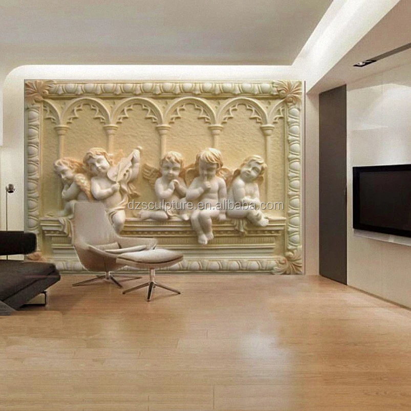 
modern art 3D fiberglass relief for decor 
