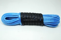 hyropes 10,000LBs Synthetic Winch Line Cable Rope with Black Proteting Sleeve for ATV UTV (Green)