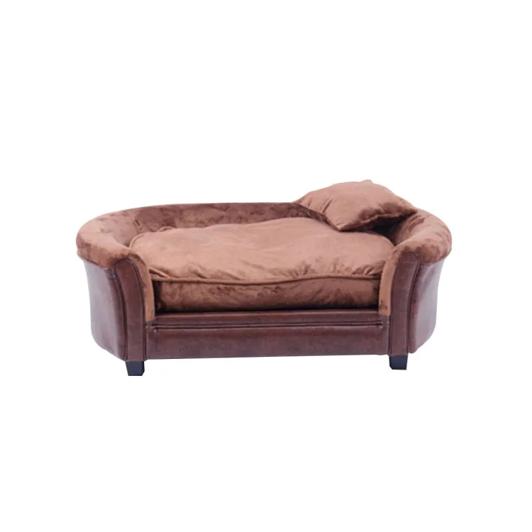 Pet comfortable brown bed brown pet sofas
