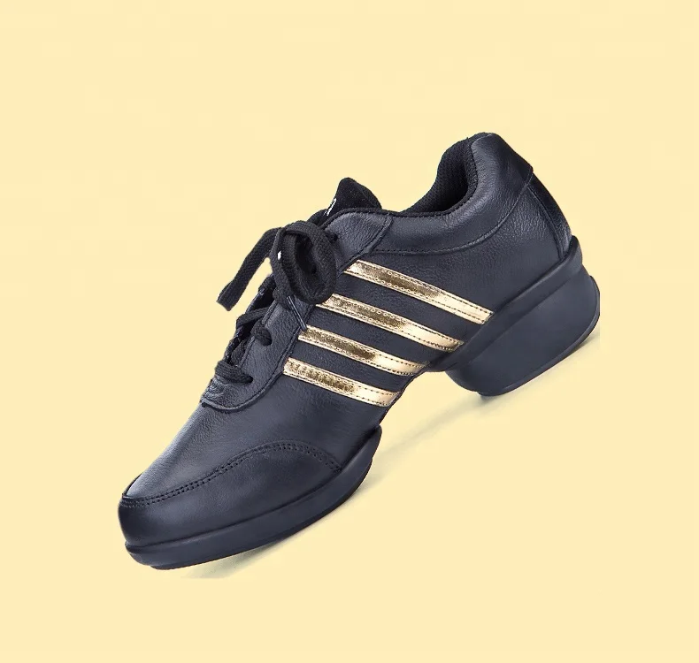 Professional Leather Rubber Women Modern Dance Wedge Shoes Sneakers