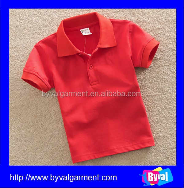 Синяя Детская рубашка-поло, оптовая продажа, 100% хлопок, дышащая детская рубашка-поло от китайского производителя рубашек