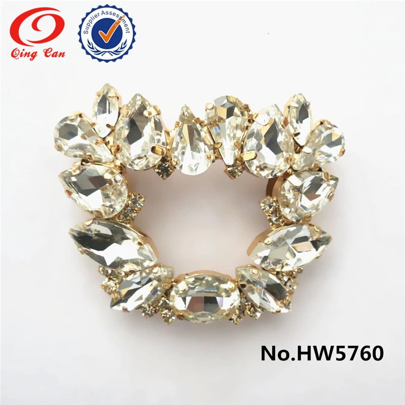 
 Женская модная Пряжка для обуви с кристаллами и синим камнем  