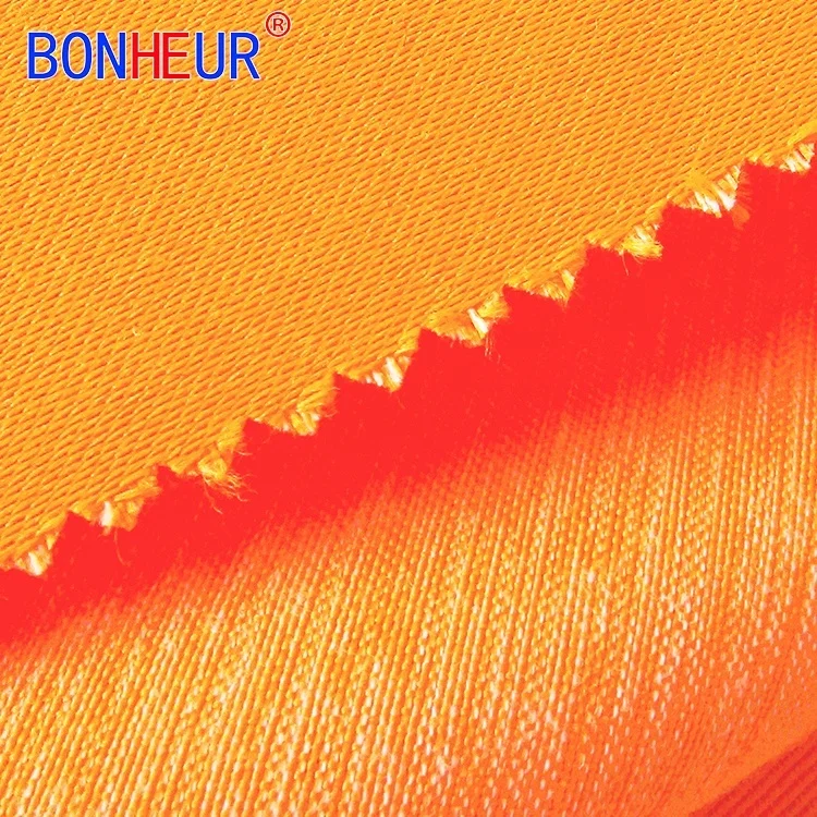 Poly Cotton Twill Fluorescent Orange Workwear Hi Vis Fabric
