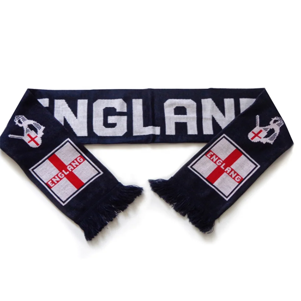 Acrylic Woven Jacquard Knit Printing Sport Knitted Soccer Football Fan Scarf