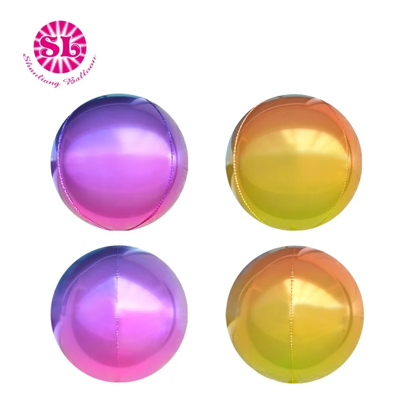 High Quality 3D Balloons Round Football Helium Foil Balloon Customized Print Patterns Children Toys Pink Blue Soccer Balloons