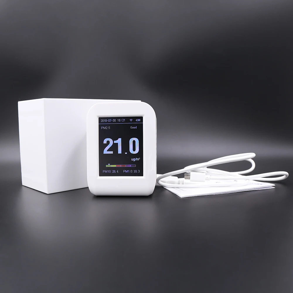 
Promotion Product Portable Air Quality Monitor PM 2.5 CO2 Carbon Dioxide HCHO Formaldehyde Detector Air Particle Counter 