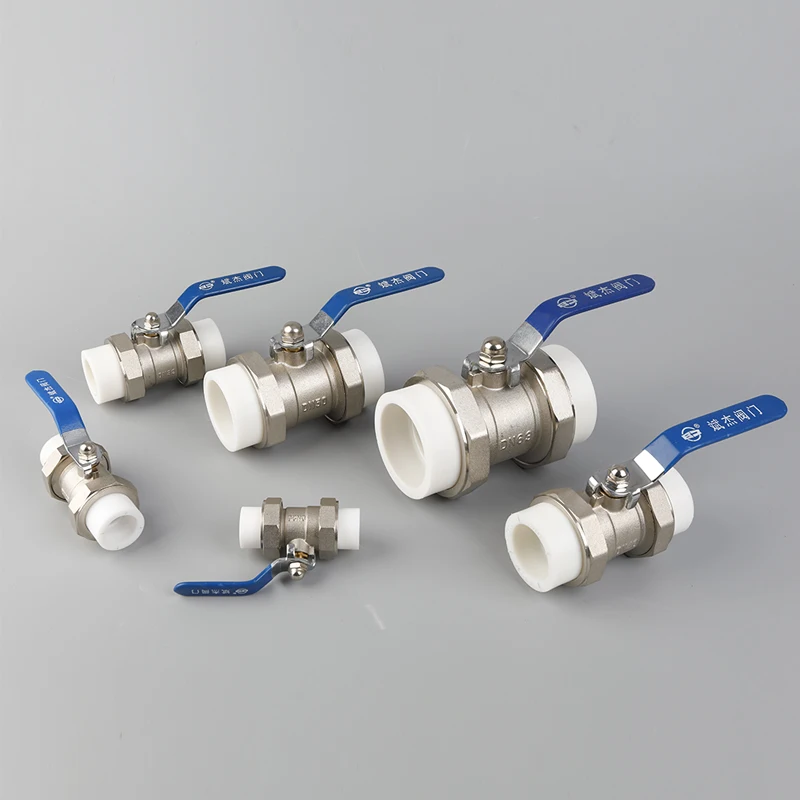
PPR Double Union Brass Ball Valve DN20 to DN110 Brass Ball PPR Valve accept OEM 