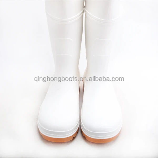 white upper rubber nitrile sole oil resistant PVC safety work boots