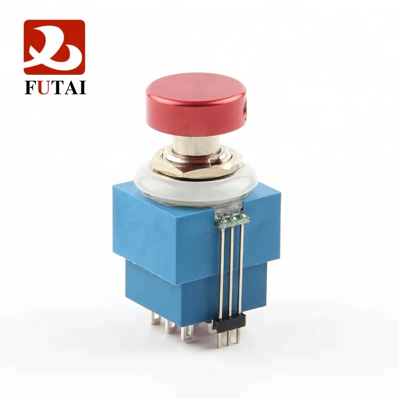 
Stomp Foot Switch Illuminated Bi-Color Led Ture Bypass Guitar Effect Push Button 3PDT On On Foot Pedal 