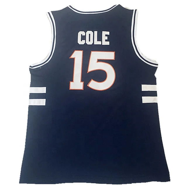 Hot Sale Mens  High School Jersey #15 J. Cole Throwback Retro Top Custom Mesh Basketball Jersey