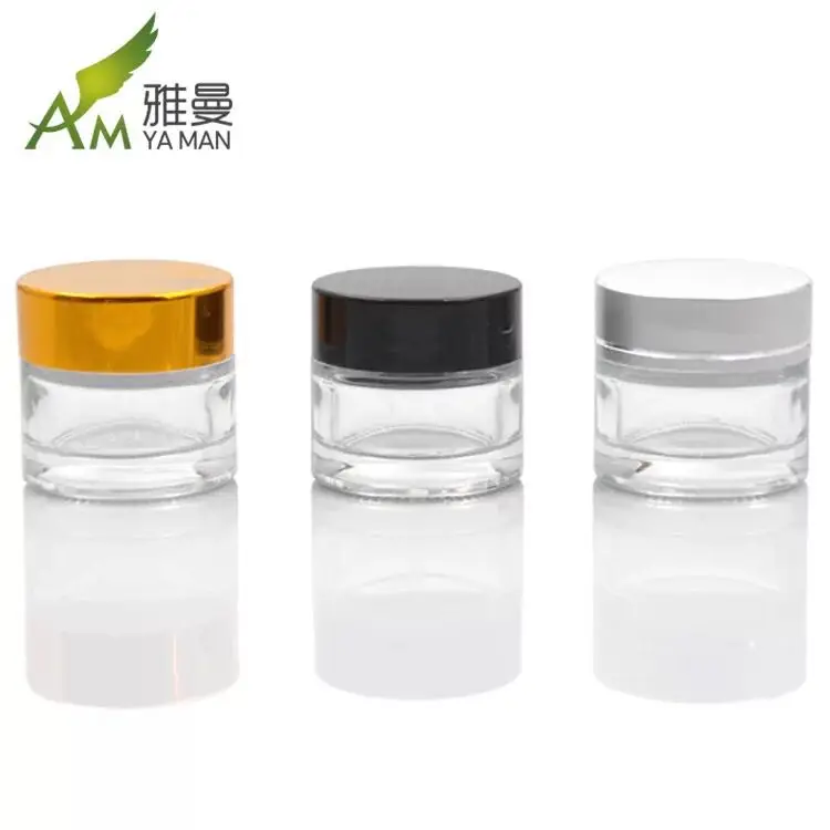
15ml 30ml 50ml High Quality clear glass cream jar with lid 