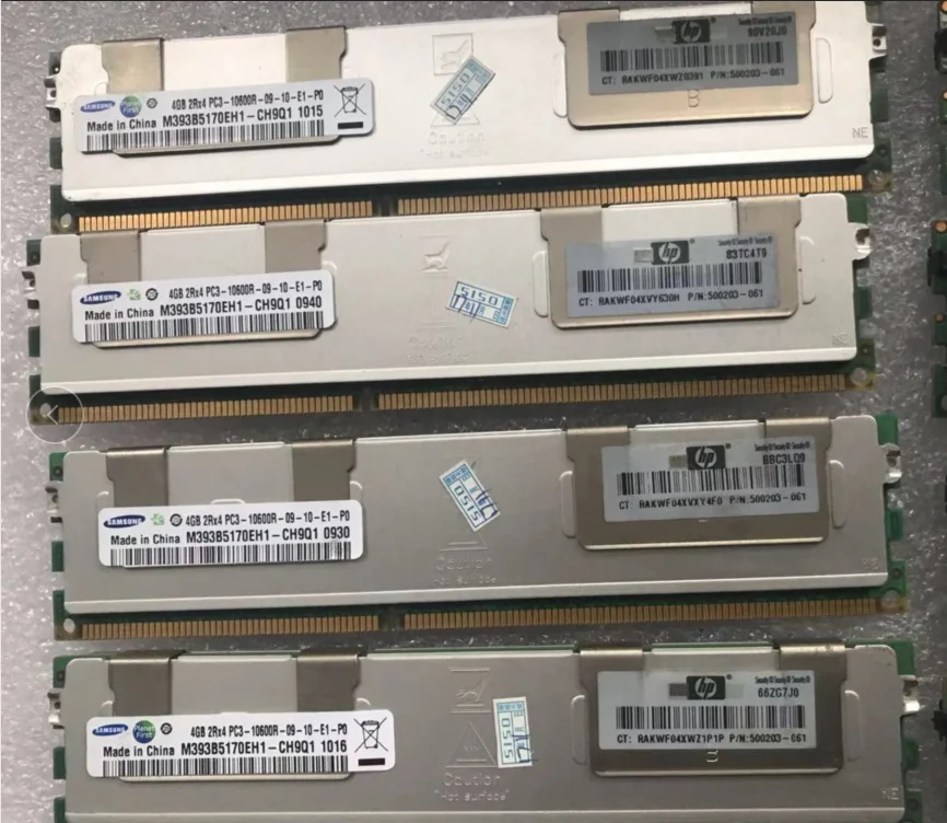 HP-500203-061 4GB PC3-10600R 1333MHZ HP g6g7 Server Registers reg ecc