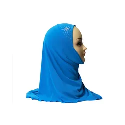 Новое поступление, Хрустальный пеньковый хиджаб для детей, милый детский хиджаб Amira