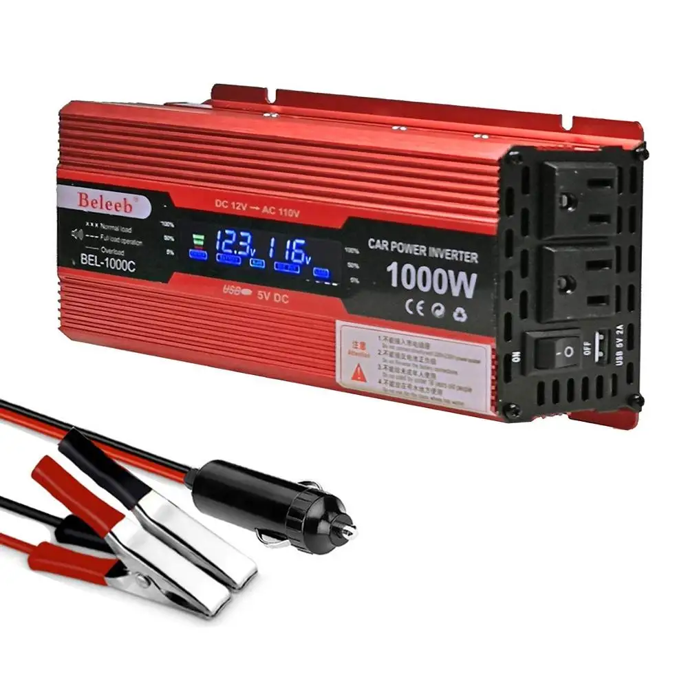 High frequency inverter dc ac converter 1500W car power inverter with usb port