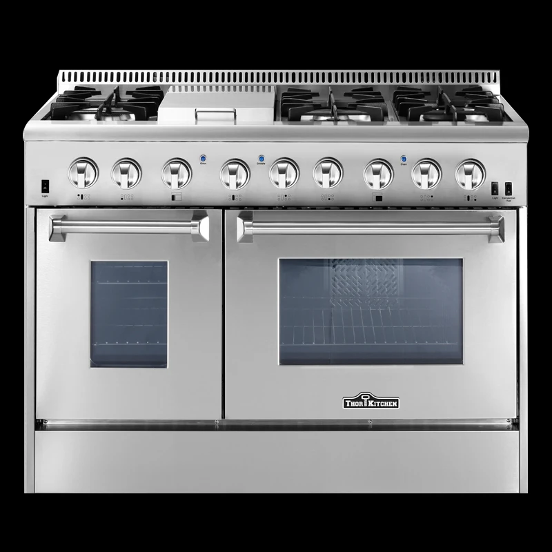 Kitchen 48inch oven Gas cooking range with grill