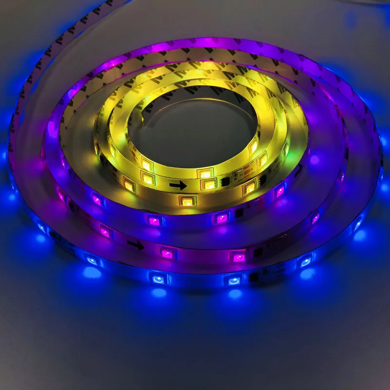 SMD5050 RGB 30 leds per meter 12V Magic dream color WS2811 flexible strip light WS2811 digital flex pixel strip light