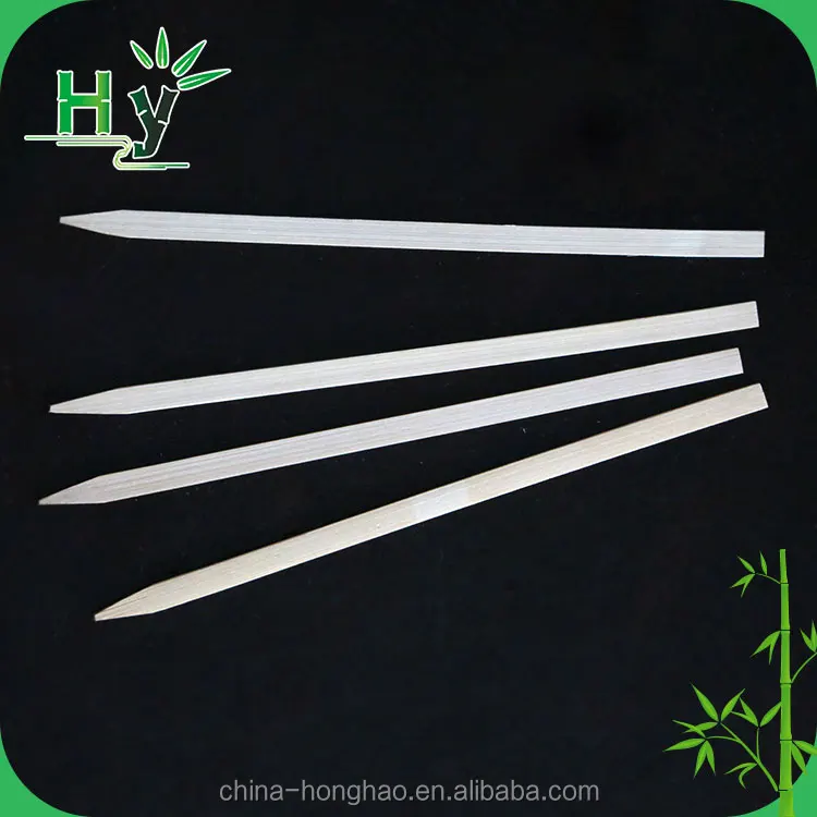 Flat bamboo stick for barbecue stainless steel rotating bbq skewer
