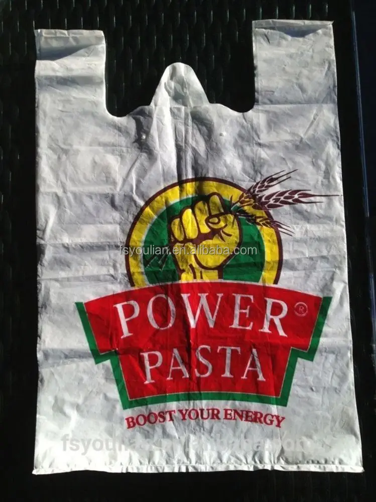 Wholesale manufacturer custom supermarket hdpe plastic folding t shirt bag