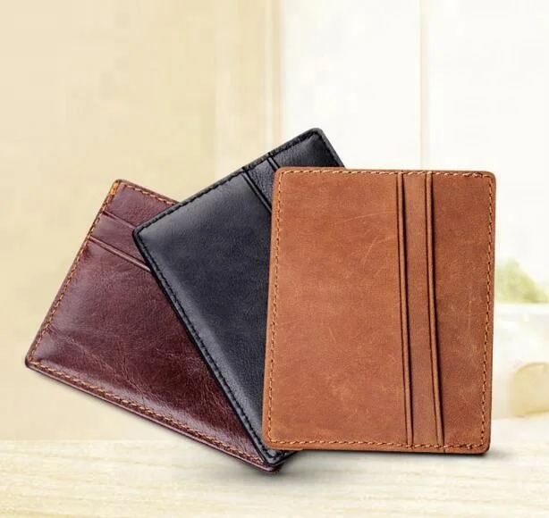 Promotion gift PU leather business ID ATM credit card holder