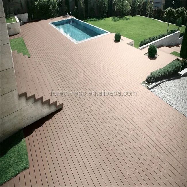 Wood Floor Type and Outdoor Wood Extruded Plastic Composite Deck WPC Decking Manufacture