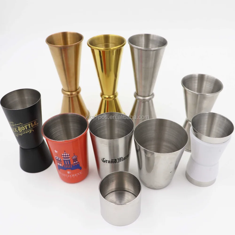 ERISTOFF MARTINI Bombay Sapphire Grey Goose 2cl/4cl Stainless Steel Whisky Measuring Double Jigger