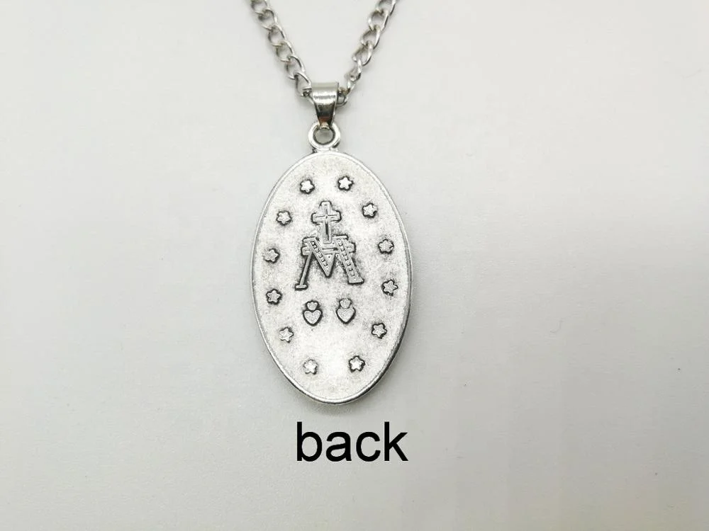 Hot selling wholesale Catholic Religious Mary Rosary pendant jewelry necklace