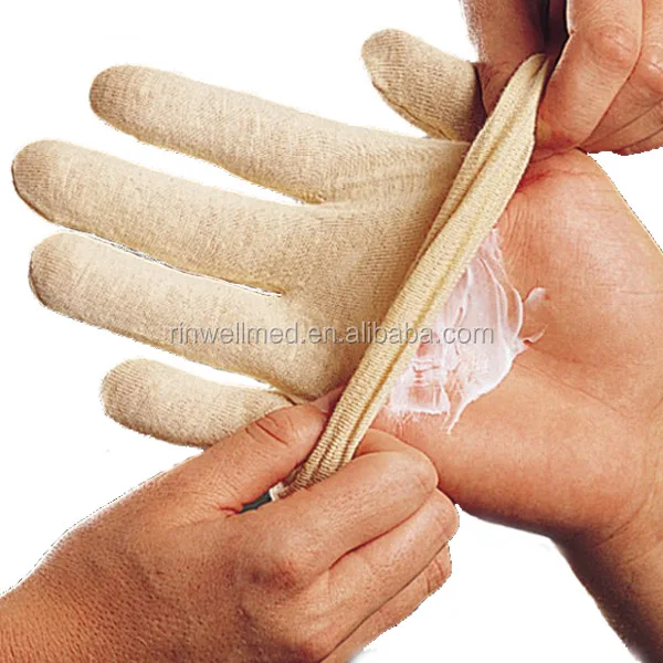 
white medical cotton glove 