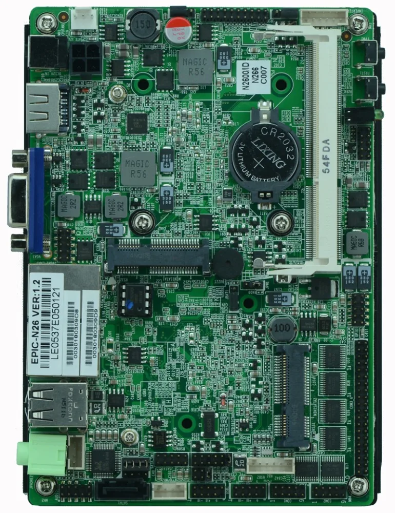 Безвентиляторный Atom N2600 3.5 дюймов embedded промышленная материнская плата EPIC-N26 с