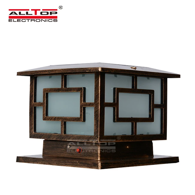 3w hot sale outdoor square main gate solar led pillar light