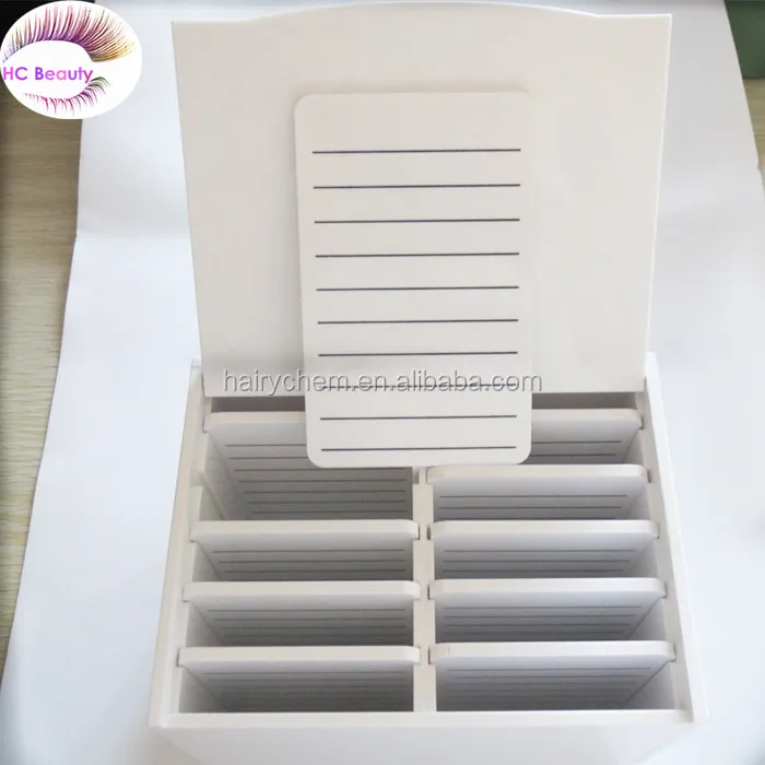 Logo printing Acrylic crystal eyelash extension organizer box lash tray tile pallet