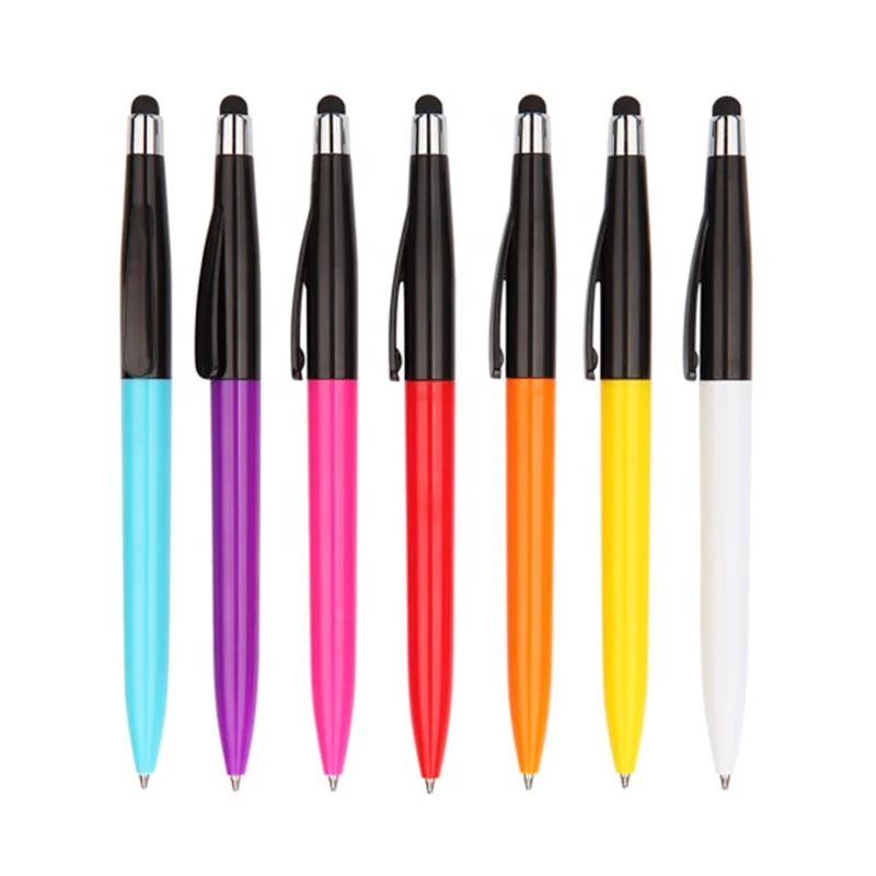 Multi-Function Stylus Pen Plastic Ball Pen with custom logo