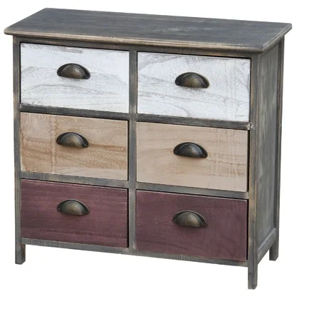 Solid Wood Retro Style Multi Drawer Cabinet Chest, Vintage Retro Furniture